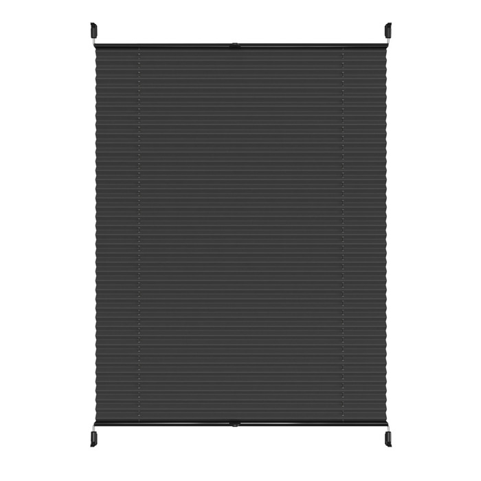 Plisségardin Touch Up & Down Svart 120 x 130 cm